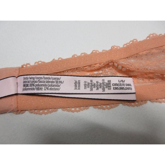 Victoria's Secret lace triangle halter bralette peach - Picture 8 of 11